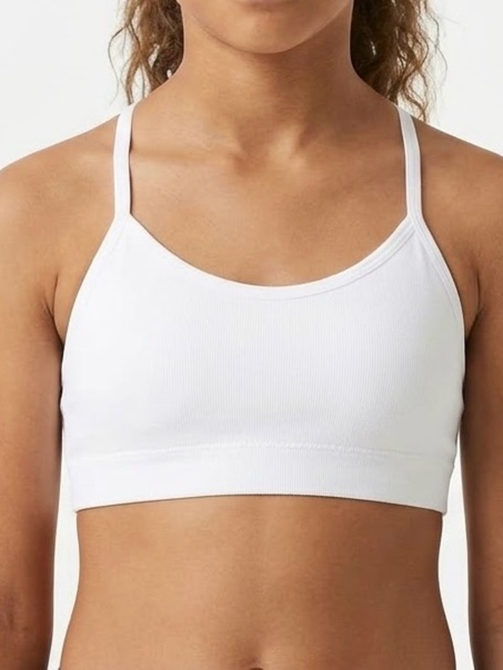 No Boundaries White Seamless Convertible Bralette Size Small